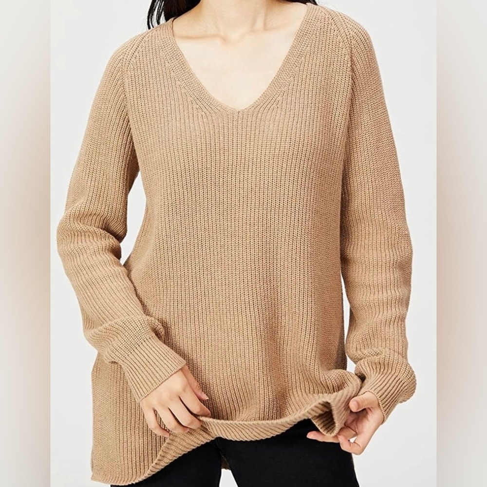 Good threads Cotton Stitch Deep V Neck Sweater